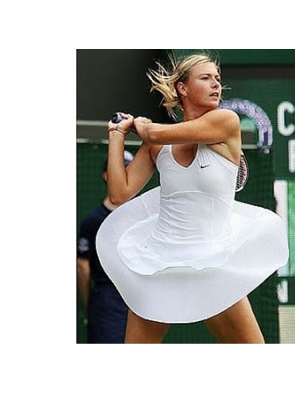 Nike White Flared Collar Iconic Tennis Dress